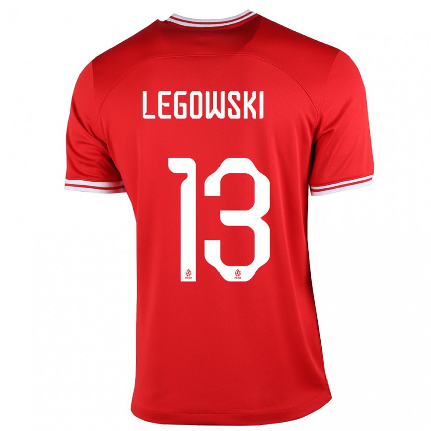 Hombre Camiseta Polonia Mateusz Legowski #13 Rojo 2ª Equipación 22-24 México