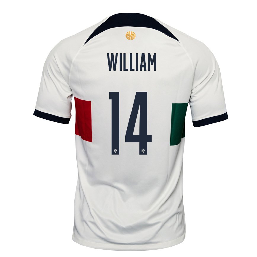 Hombre Camiseta Portugal William Carvalho #14 Blanco 2ª Equipación 22-24 México