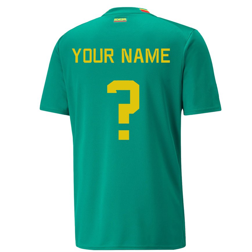 Hombre Camiseta Senegal Su Nombre #0 Verde 2ª Equipación 22-24 México