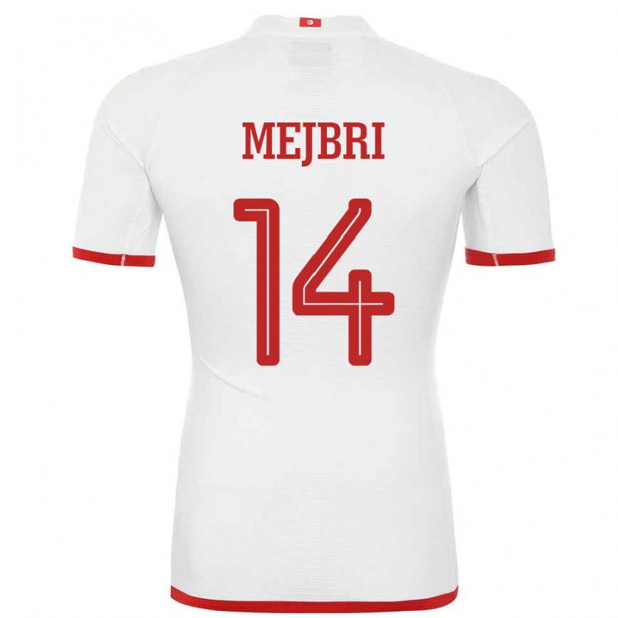Hombre Camiseta Túnez Hannibal Mejbri #14 Blanco 2ª Equipación 22-24 México