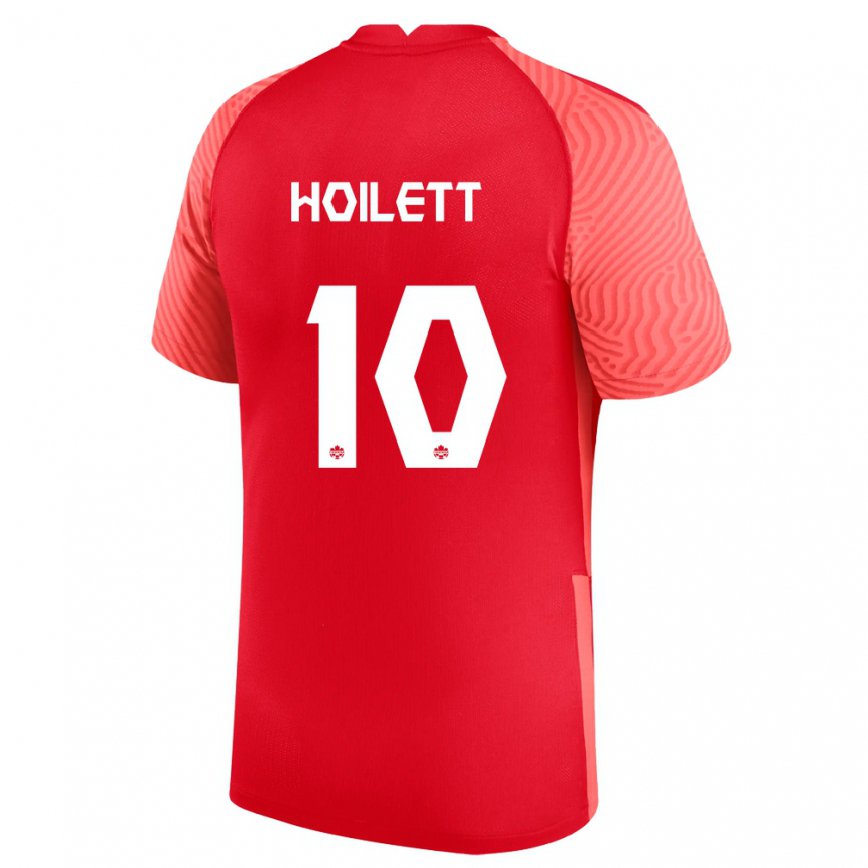 Mujer Camiseta Canadá David Junior Hoilett #10 Rojo 1ª Equipación 22-24 México