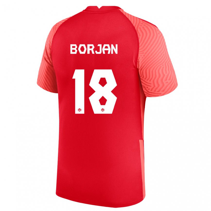 Mujer Camiseta Canadá Milan Borjan #18 Rojo 1ª Equipación 22-24 México