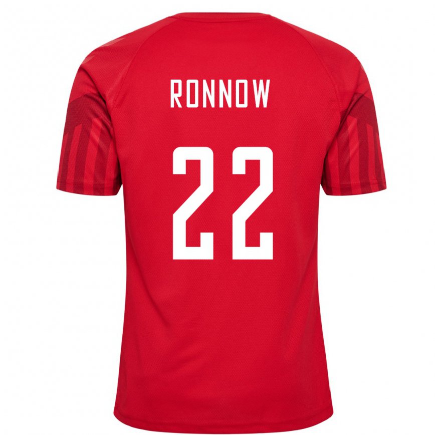 Mujer Camiseta Dinamarca Frederik Ronnow #22 Rojo 1ª Equipación 22-24 México