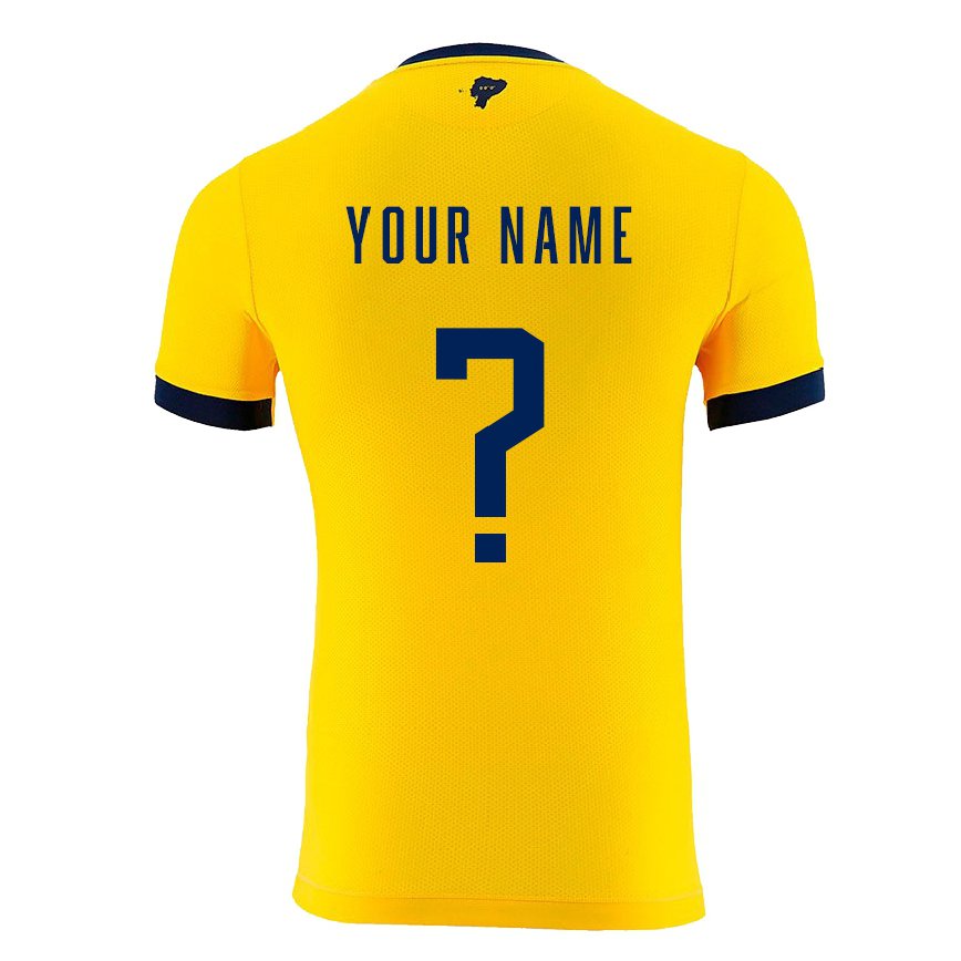 Mujer Camiseta Ecuador Su Nombre #0 Amarillo 1ª Equipación 22-24 México