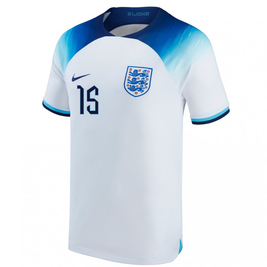 Mujer Camiseta Inglaterra Fikayo Tomori #15 Blanco Azul 1ª Equipación 22-24 México