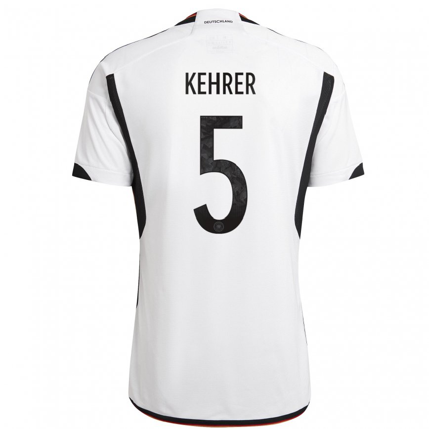 Mujer Camiseta Alemania Thilo Kehrer #5 Blanco Negro 1ª Equipación 22-24 México