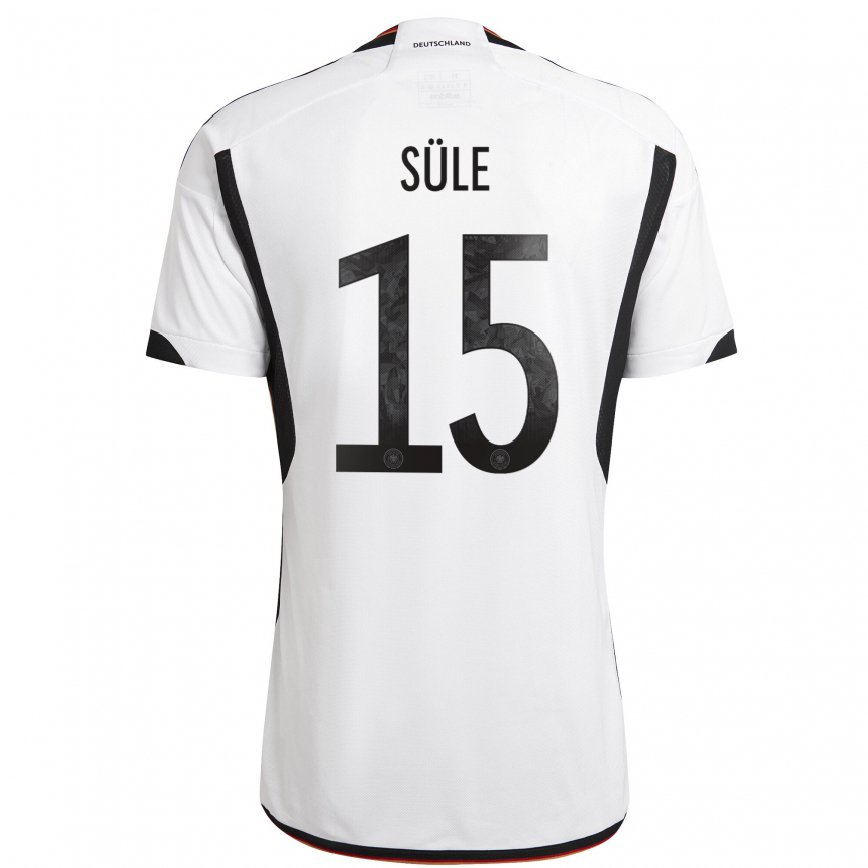 Mujer Camiseta Alemania Niklas Sule #15 Blanco Negro 1ª Equipación 22-24 México