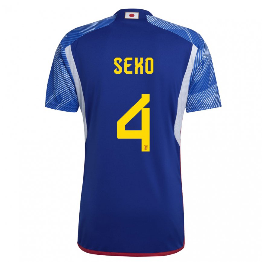 Mujer Camiseta Japón Ayumu Seko #4 Azul Real 1ª Equipación 22-24 México