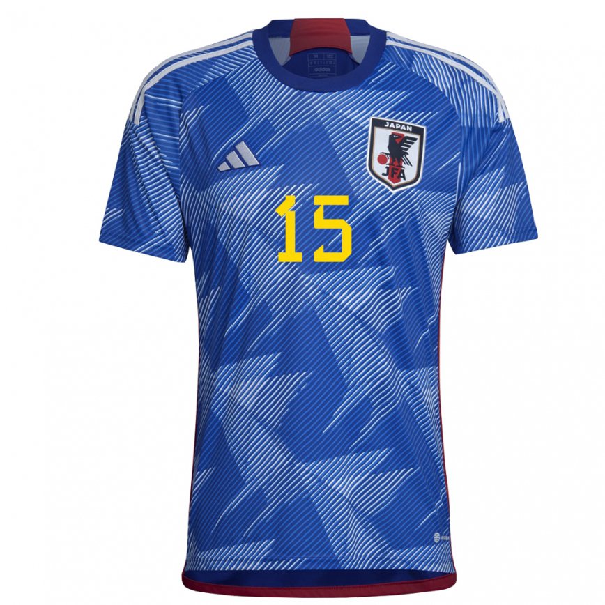 Mujer Camiseta Japón Daichi Kamada #15 Azul Real 1ª Equipación 22-24 México
