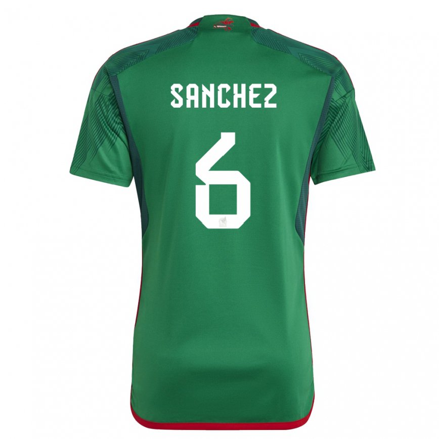 Mujer Camiseta México Erick Sanchez #6 Verde 1ª Equipación 22-24 México