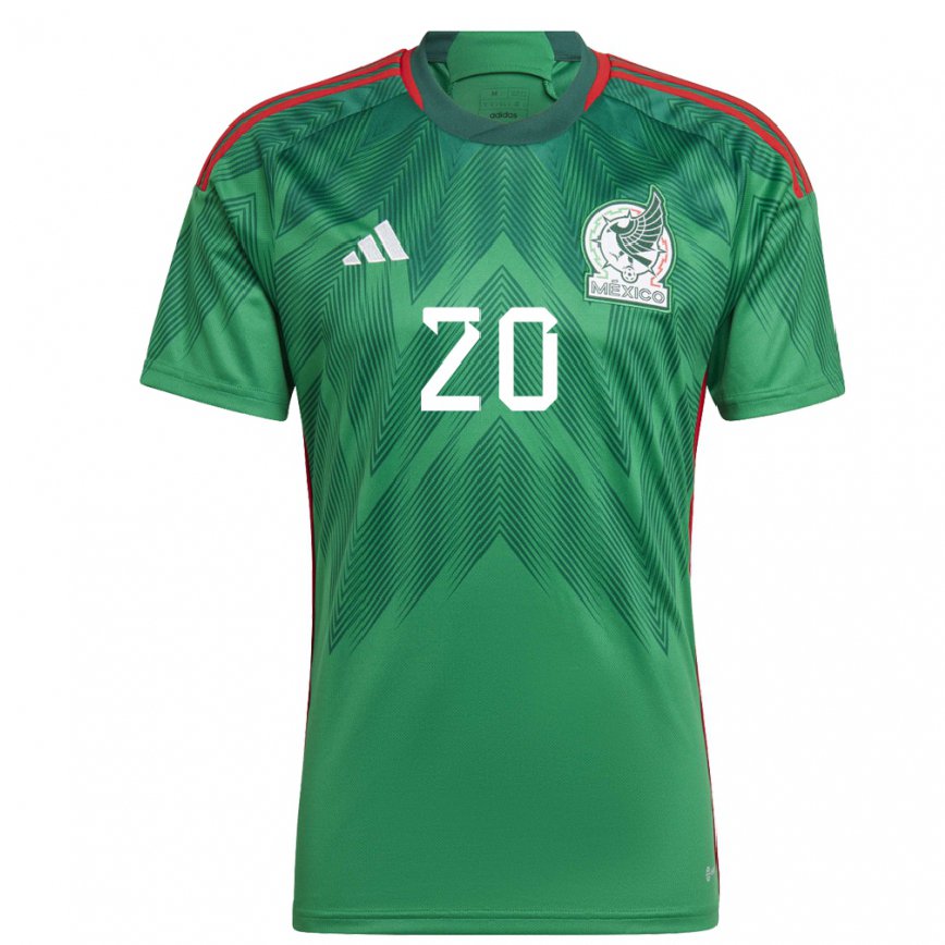 Mujer Camiseta México Rodolfo Pizarro #20 Verde 1ª Equipación 22-24 México