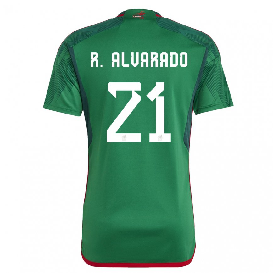 Mujer Camiseta México Roberto Alvarado #21 Verde 1ª Equipación 22-24 México