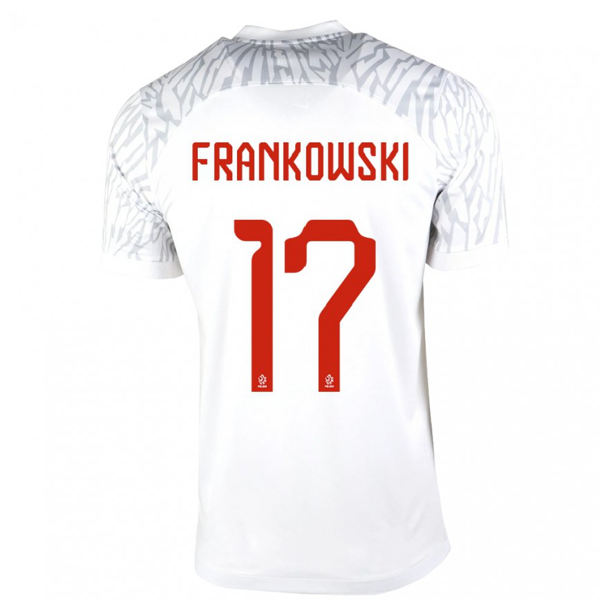 Mujer Camiseta Polonia Przemyslaw Frankowski #17 Blanco 1ª Equipación 22-24 México