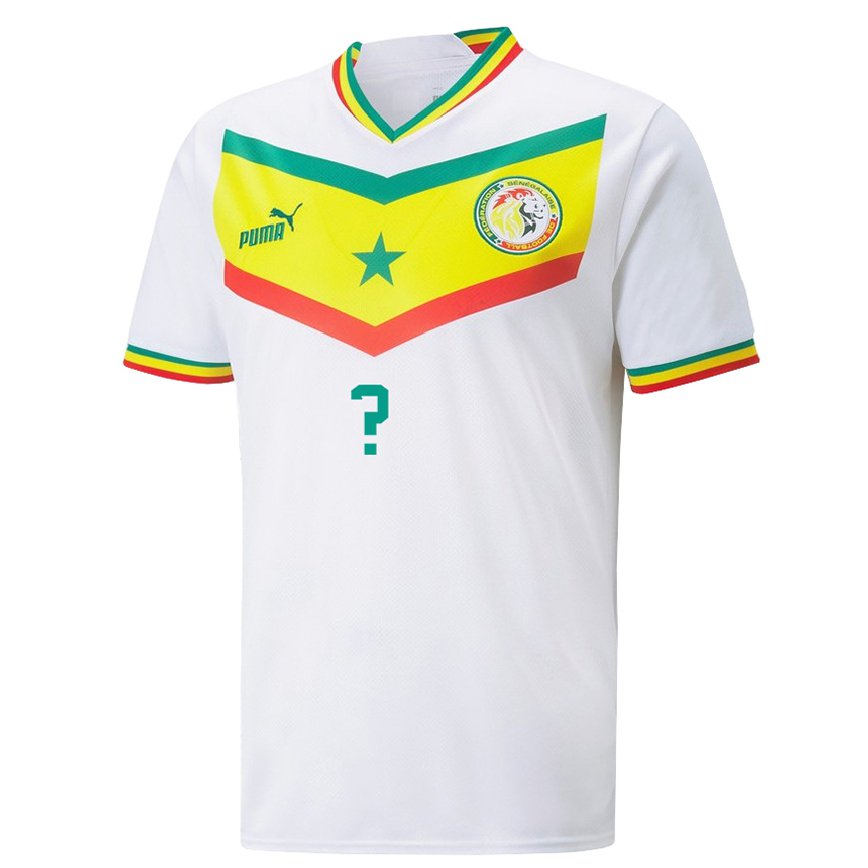 Mujer Camiseta Senegal Su Nombre #0 Blanco 1ª Equipación 22-24 México