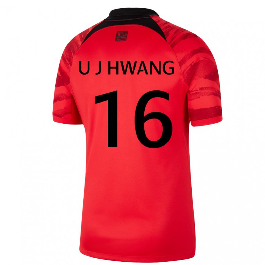 Mujer Camiseta Corea Del Sur Ui-jo Hwang #16 Rojo Volver 1ª Equipación 22-24 México