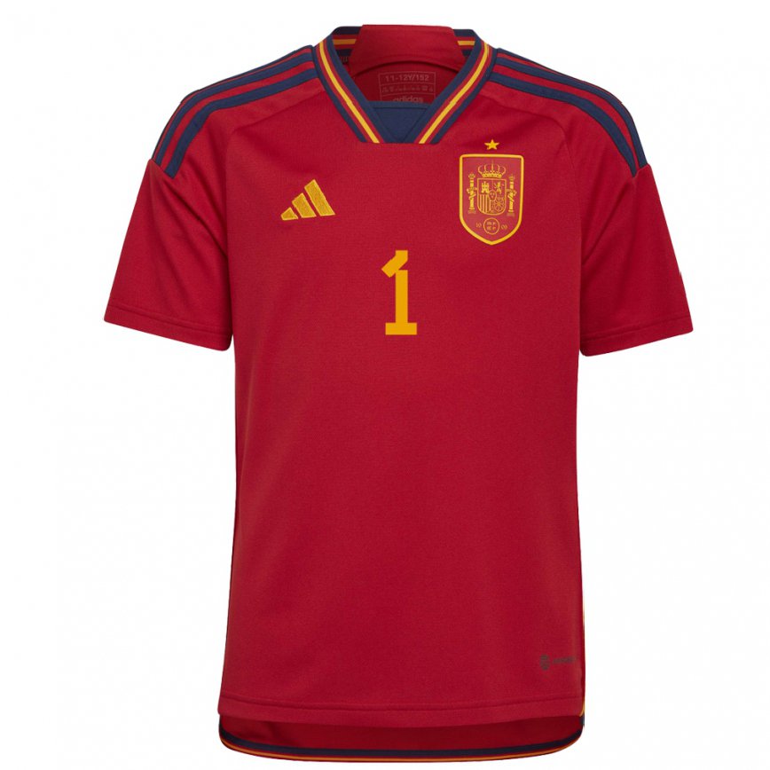 Mujer Camiseta España Robert Sanchez #1 Rojo 1ª Equipación 22-24 México