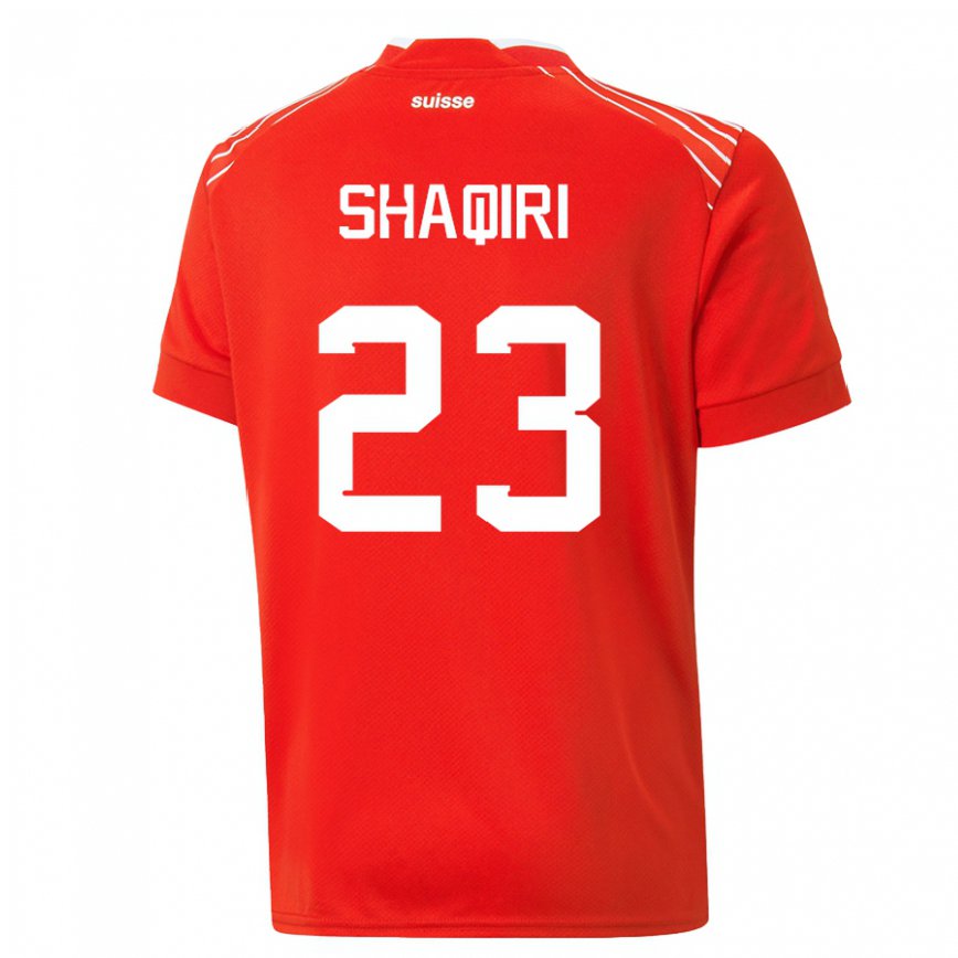 Mujer Camiseta Suiza Xherdan Shaqiri #23 Rojo 1ª Equipación 22-24 México