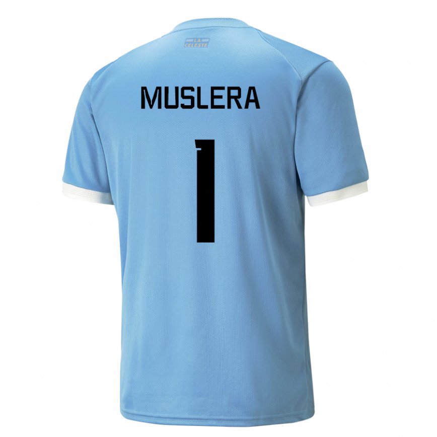 Mujer Camiseta Uruguay Fernando Muslera #1 Azul 1ª Equipación 22-24 México