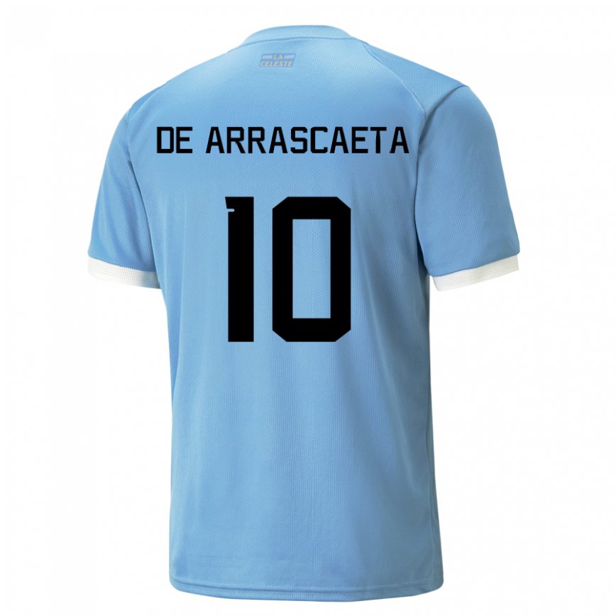 Mujer Camiseta Uruguay Giorgian De Arrascaeta #10 Azul 1ª Equipación 22-24 México