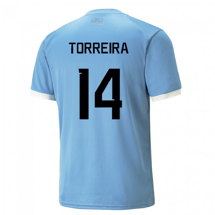 Mujer Camiseta Uruguay Lucas Torreira #14 Azul 1ª Equipación 22-24 México