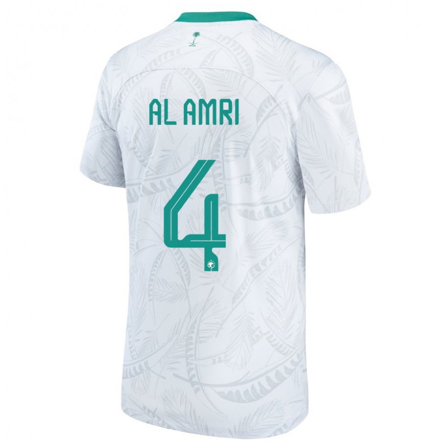 Mujer Camiseta Arabia Saudita Abdulelah Al Amri #4 Blanco 1ª Equipación 22-24 México