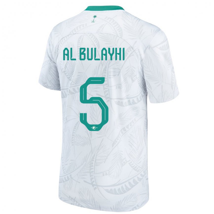 Mujer Camiseta Arabia Saudita Ali Al Bulayhi #5 Blanco 1ª Equipación 22-24 México