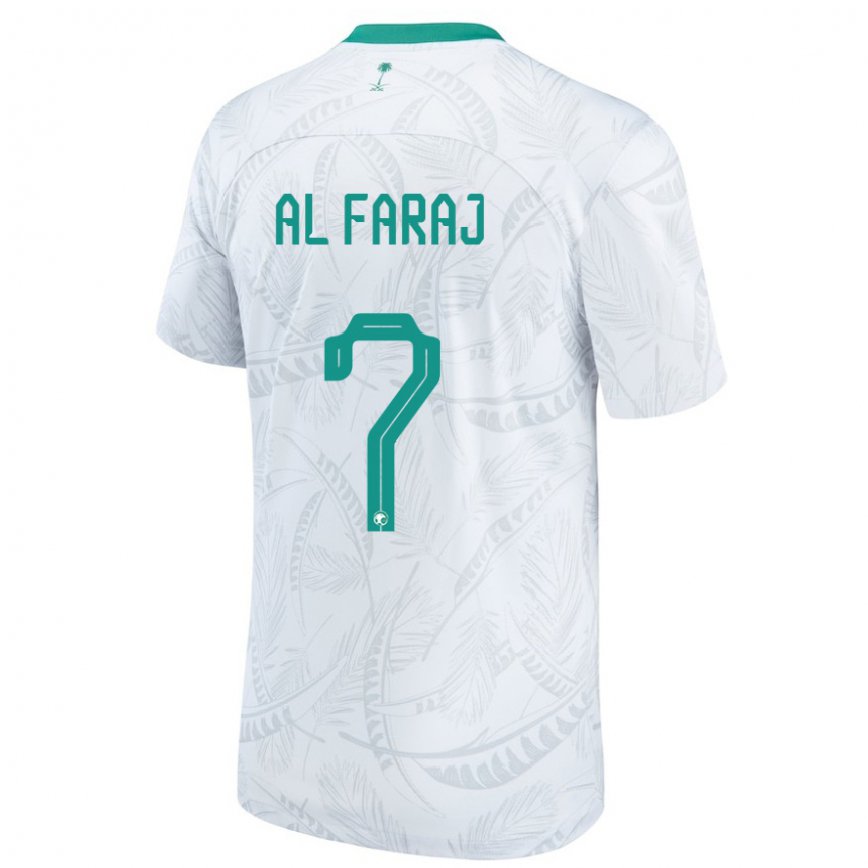 Mujer Camiseta Arabia Saudita Salman Al Faraj #7 Blanco 1ª Equipación 22-24 México