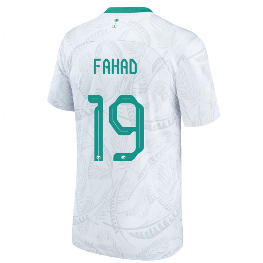 Mujer Camiseta Arabia Saudita Fahad Al Muwallad #19 Blanco 1ª Equipación 22-24 México