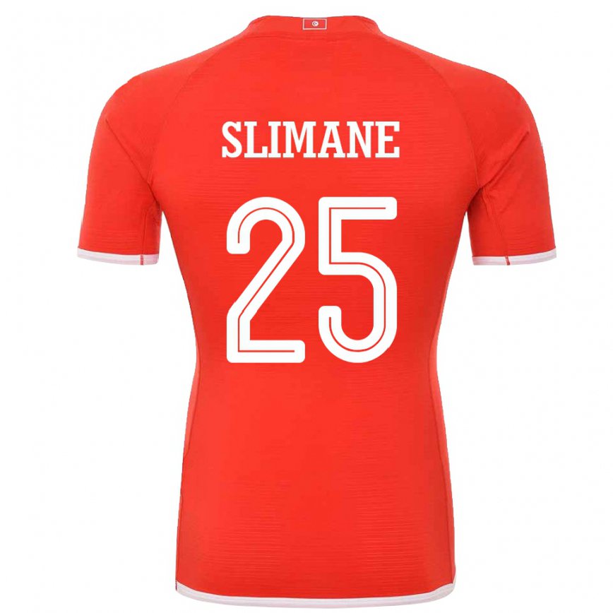 Mujer Camiseta Túnez Anis Ben Slimane #25 Rojo 1ª Equipación 22-24 México