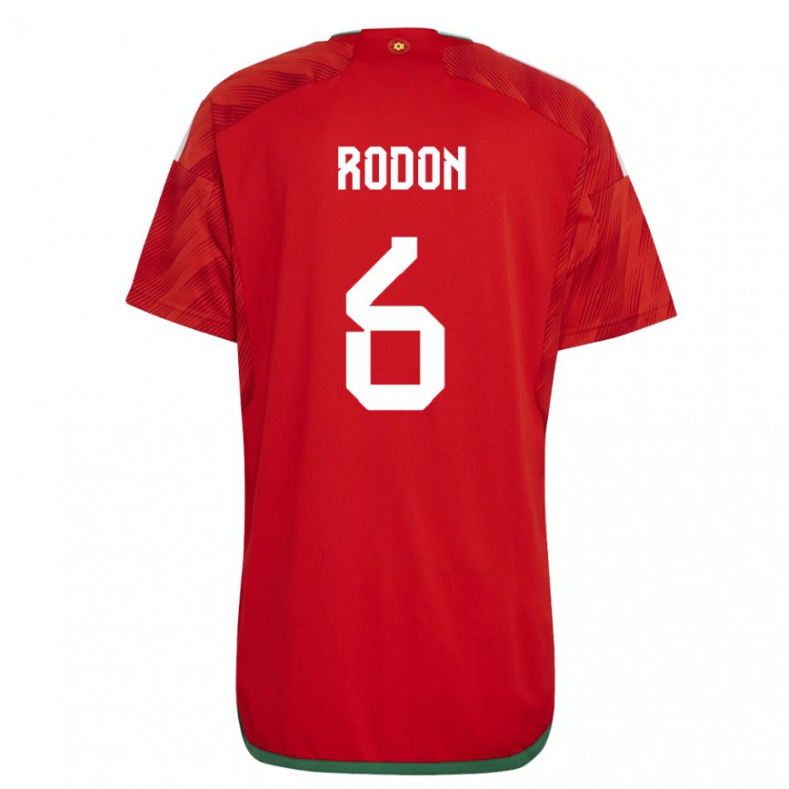 Mujer Camiseta Gales Joe Rodon #6 Rojo 1ª Equipación 22-24 México