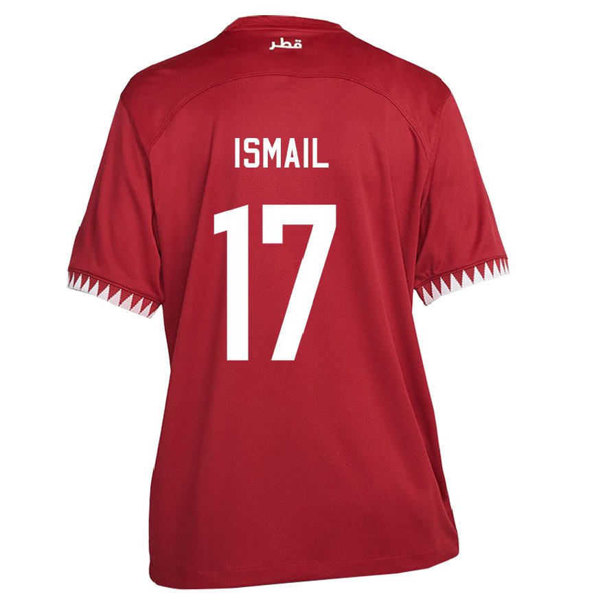 Mujer Camiseta Catar Ismail Mohamad #17 Granate 1ª Equipación 22-24 México