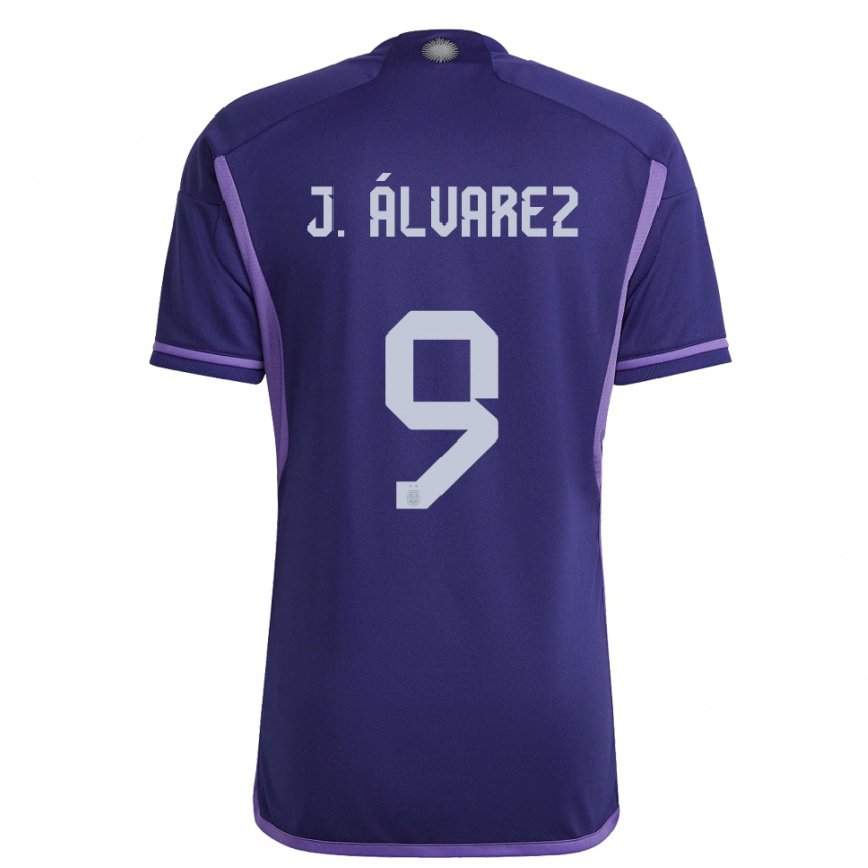 Mujer Camiseta Argentina Julian Alvarez #9 Morado 2ª Equipación 22-24 México