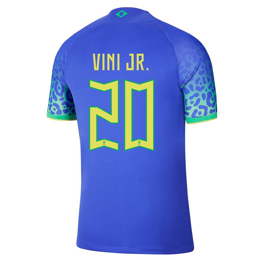 Mujer Camiseta Brasil Vinicius Junior #20 Azul 2ª Equipación 22-24 México