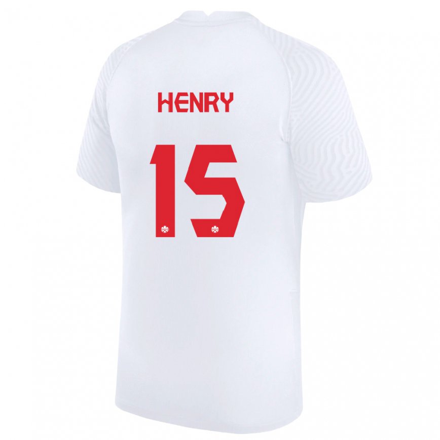 Mujer Camiseta Canadá Doneil Henry #15 Blanco 2ª Equipación 22-24 México