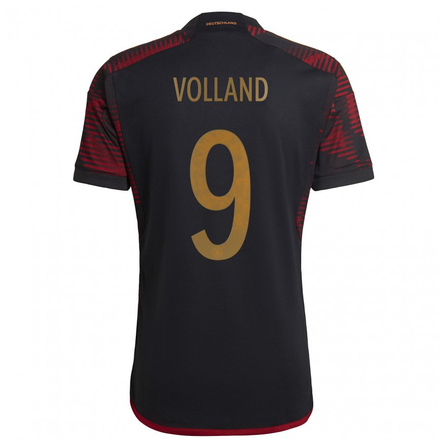 Mujer Camiseta Alemania Kevin Volland #9 Granate Negro 2ª Equipación 22-24 México
