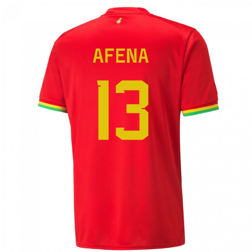 Mujer Camiseta Ghana Felix Afena-gyan #13 Rojo 2ª Equipación 22-24 México