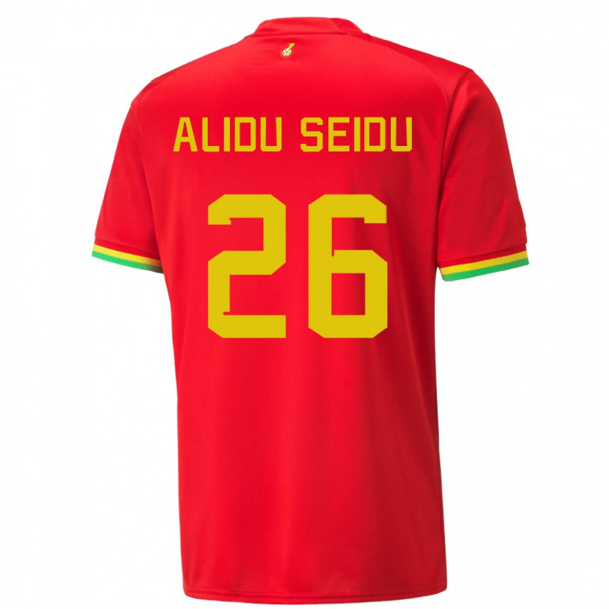 Mujer Camiseta Ghana Alidu Seidu #26 Rojo 2ª Equipación 22-24 México
