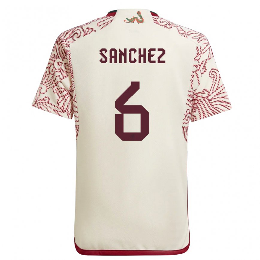 Mujer Camiseta México Erick Sanchez #6 Maravilla Blanco Rojo 2ª Equipación 22-24 México