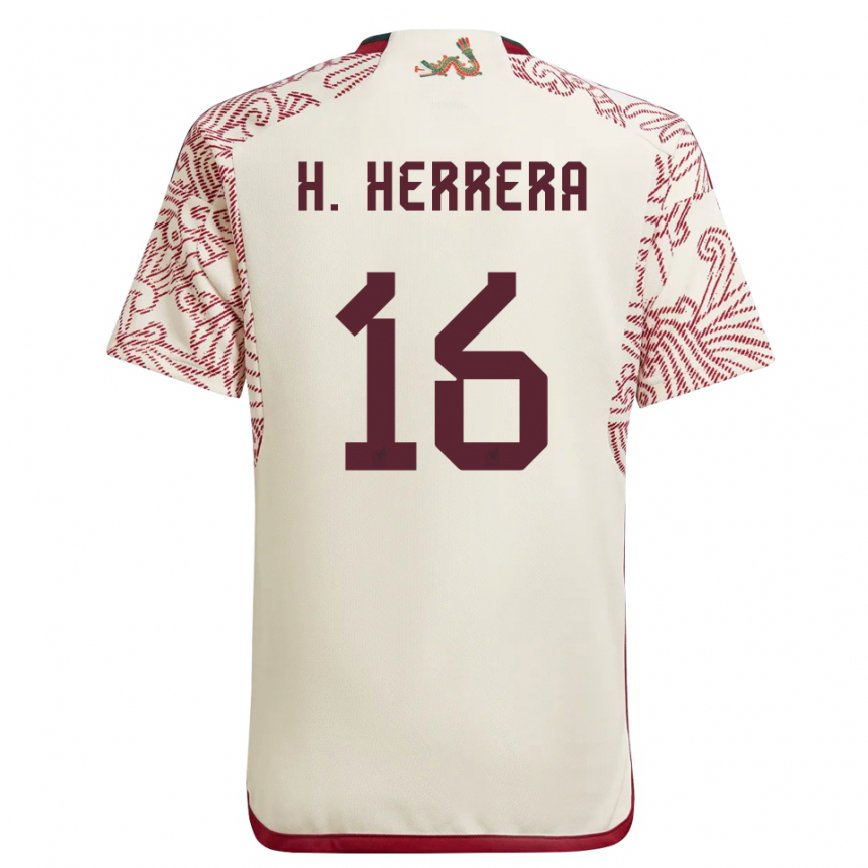 Mujer Camiseta México Hector Herrera #16 Maravilla Blanco Rojo 2ª Equipación 22-24 México
