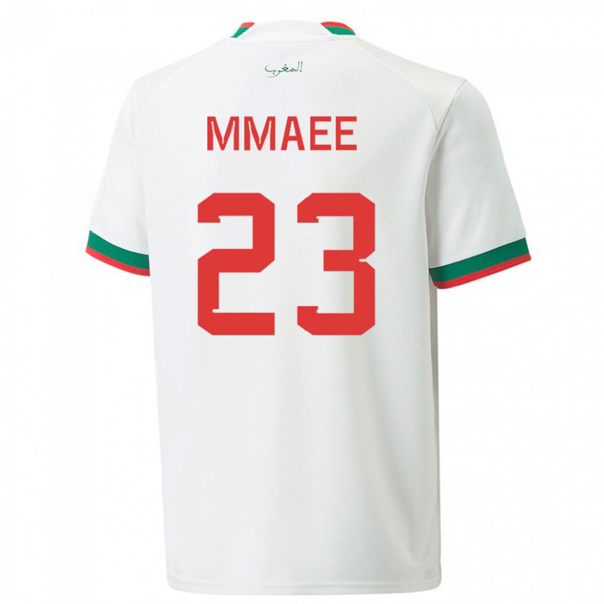 Mujer Camiseta Marruecos Ryan Mmaee #23 Blanco 2ª Equipación 22-24 México