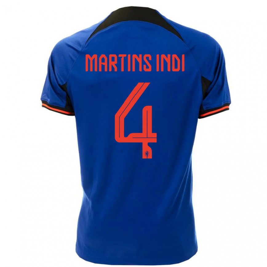 Mujer Camiseta Países Bajos Bruno Martins Indi #4 Azul Real 2ª Equipación 22-24 México
