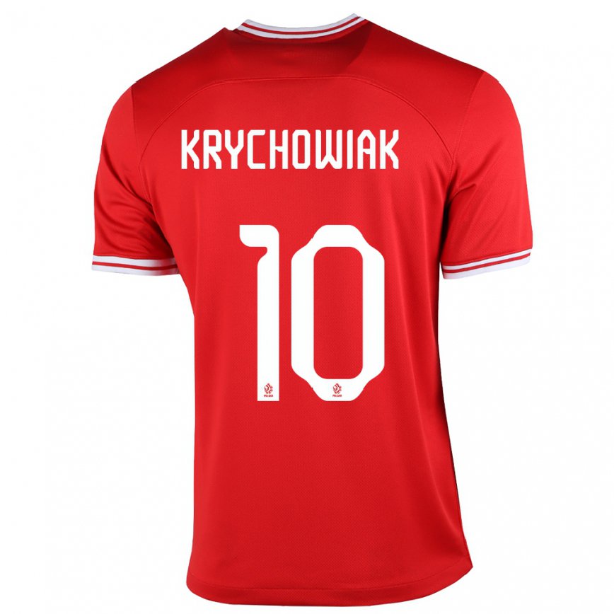 Mujer Camiseta Polonia Grzegorz Krychowiak #10 Rojo 2ª Equipación 22-24 México