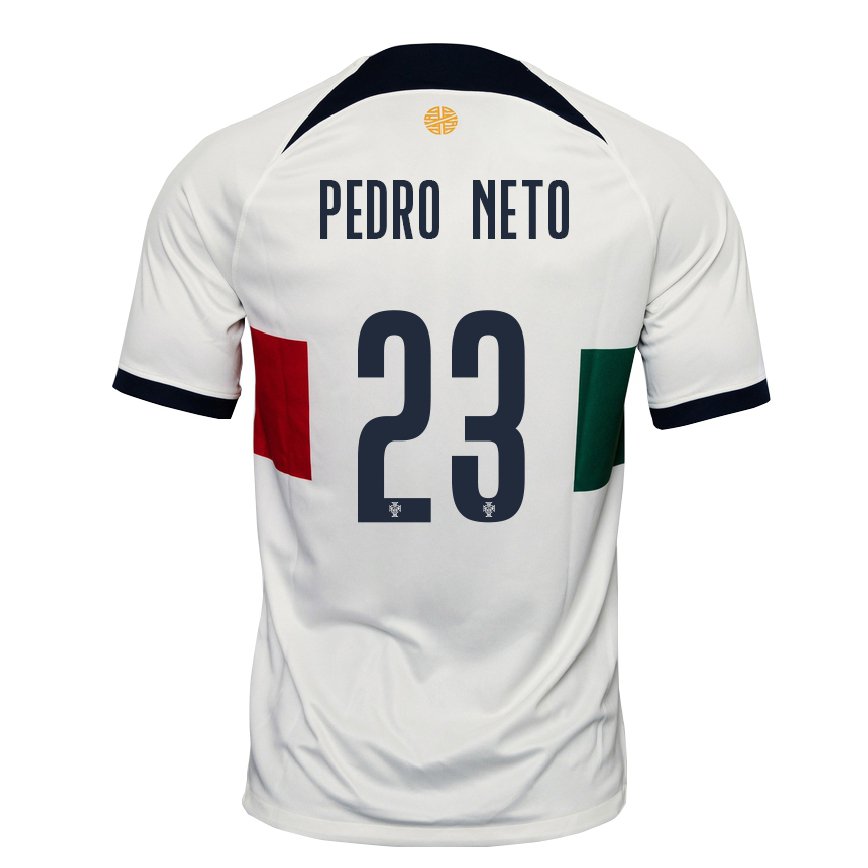 Mujer Camiseta Portugal Pedro Neto #23 Blanco 2ª Equipación 22-24 México