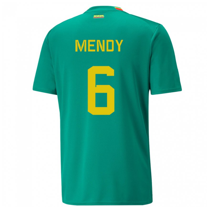 Mujer Camiseta Senegal Nampalys Mendy #6 Verde 2ª Equipación 22-24 México