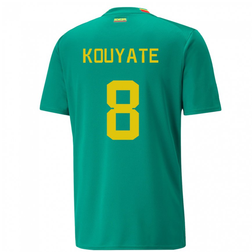 Mujer Camiseta Senegal Cheikhou Kouyate #8 Verde 2ª Equipación 22-24 México