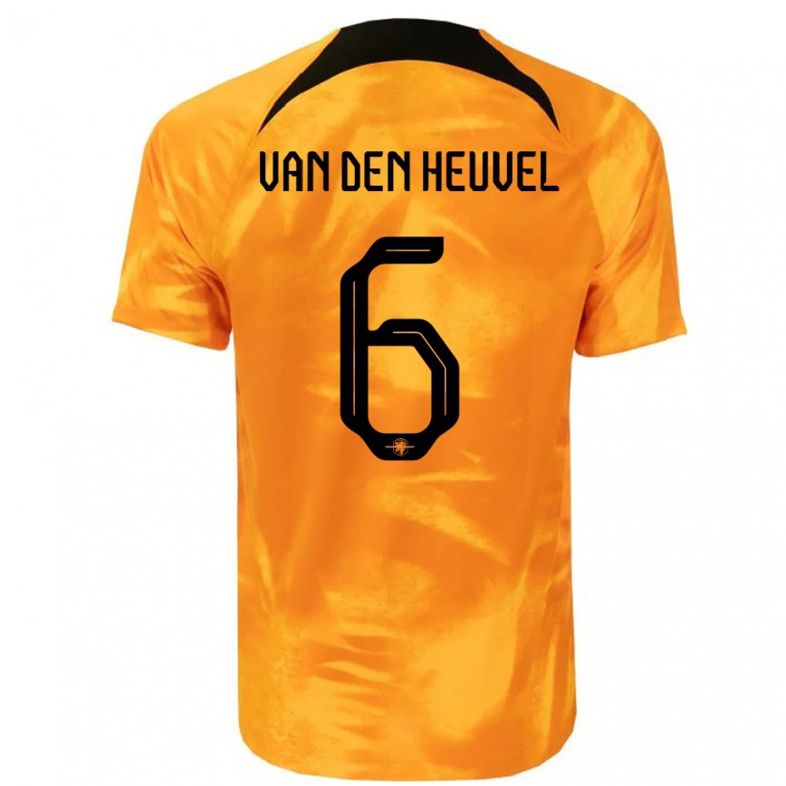 Niño Camiseta Países Bajos Tim Van Den Heuvel #6 Naranja Láser 1ª Equipación 22-24 México