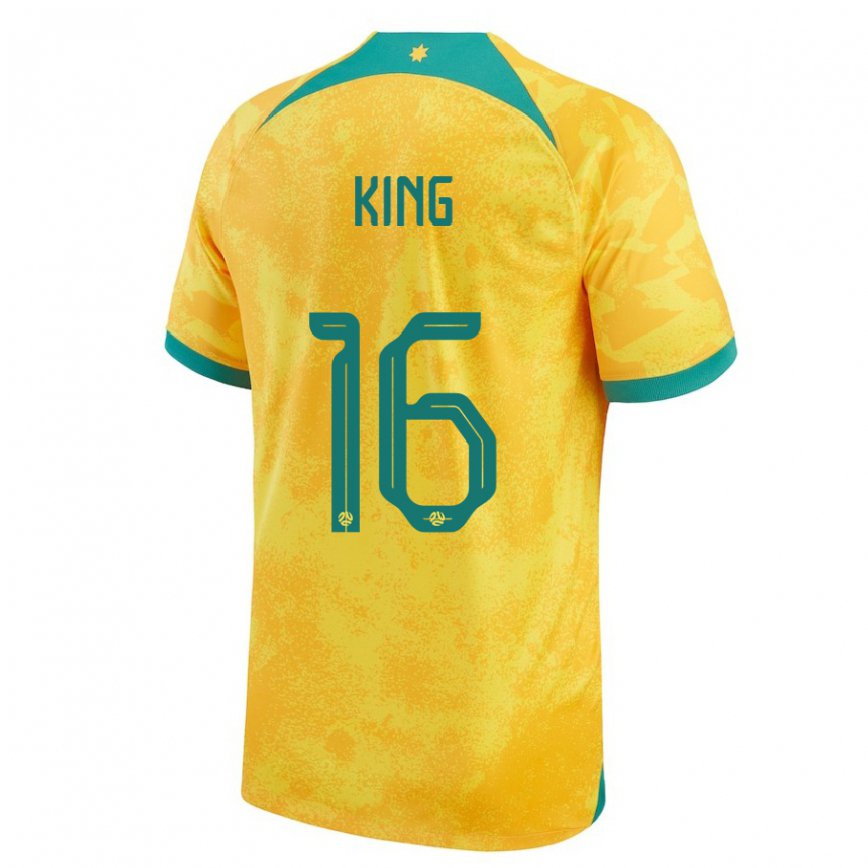 Niño Camiseta Australia Joel King #16 Dorado 1ª Equipación 22-24 México