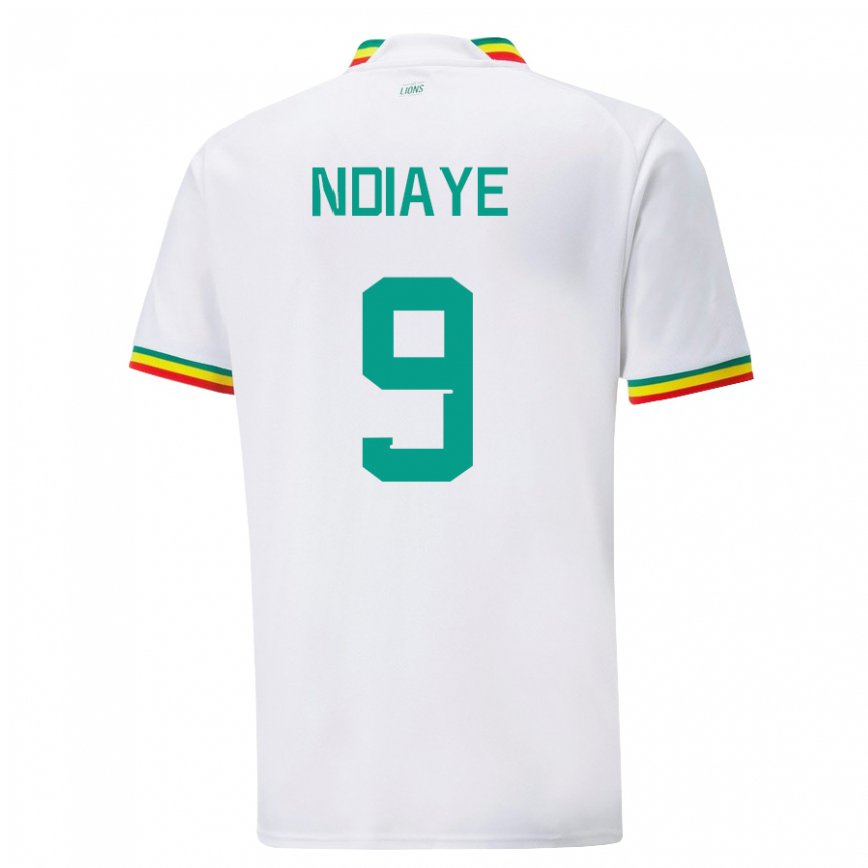 Niño Camiseta Senegal Nguenar Ndiaye #9 Blanco 1ª Equipación 22-24 México