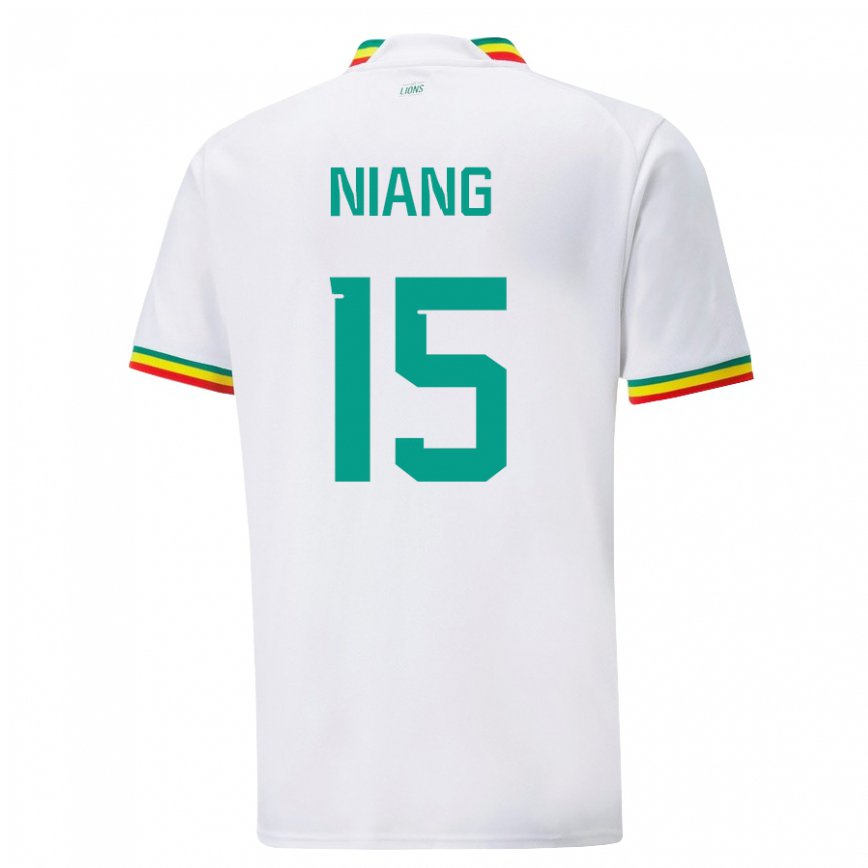 Niño Camiseta Senegal Jeanne Niang #15 Blanco 1ª Equipación 22-24 México