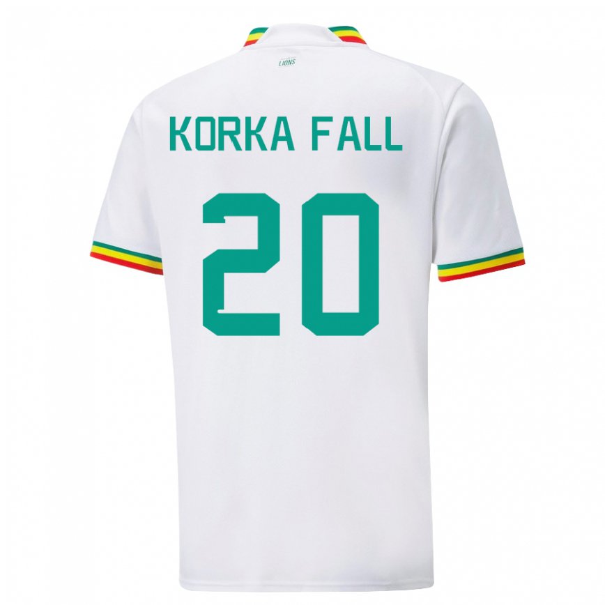 Niño Camiseta Senegal Korka Fall #20 Blanco 1ª Equipación 22-24 México